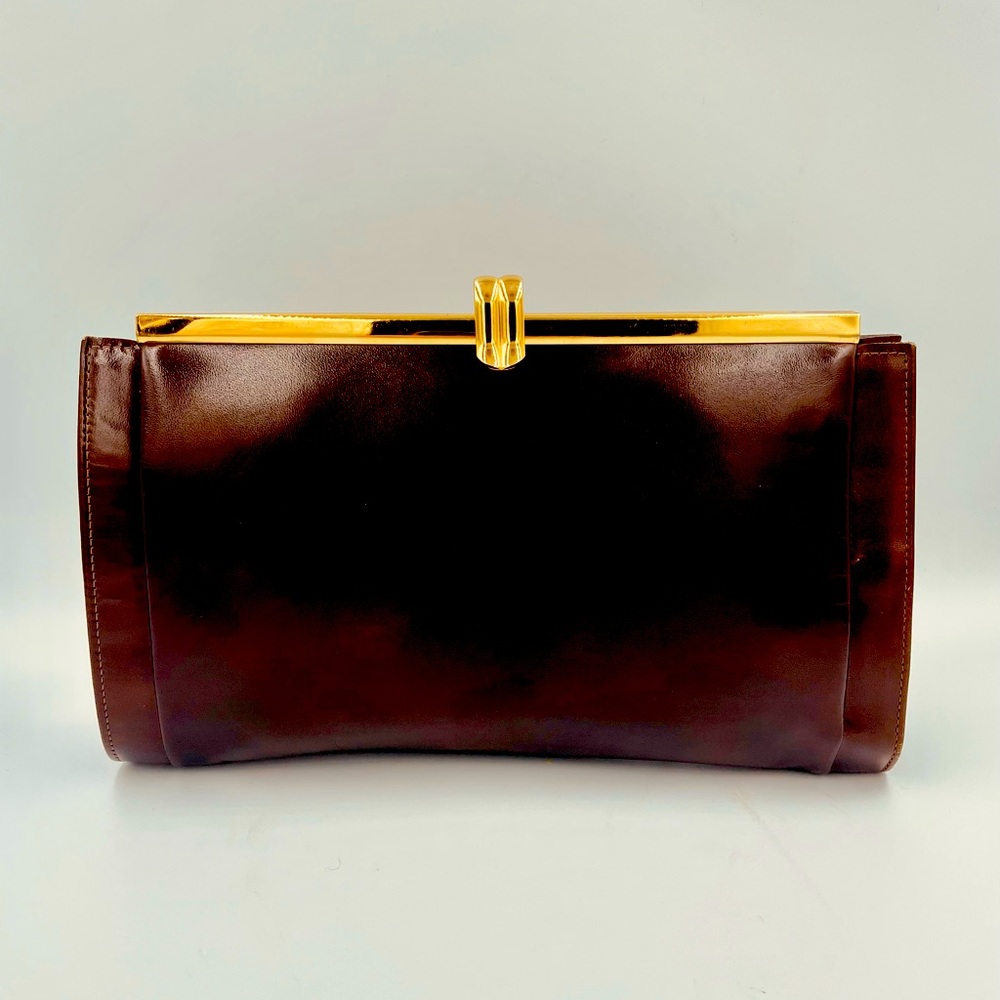 Vintage Margolin Café Leather Clutch ~ Old New Stock